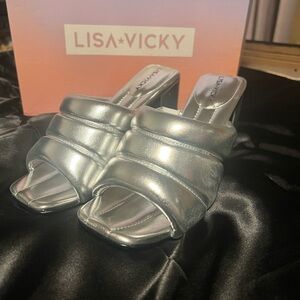 Lisa Vicky Silver Women's Mules